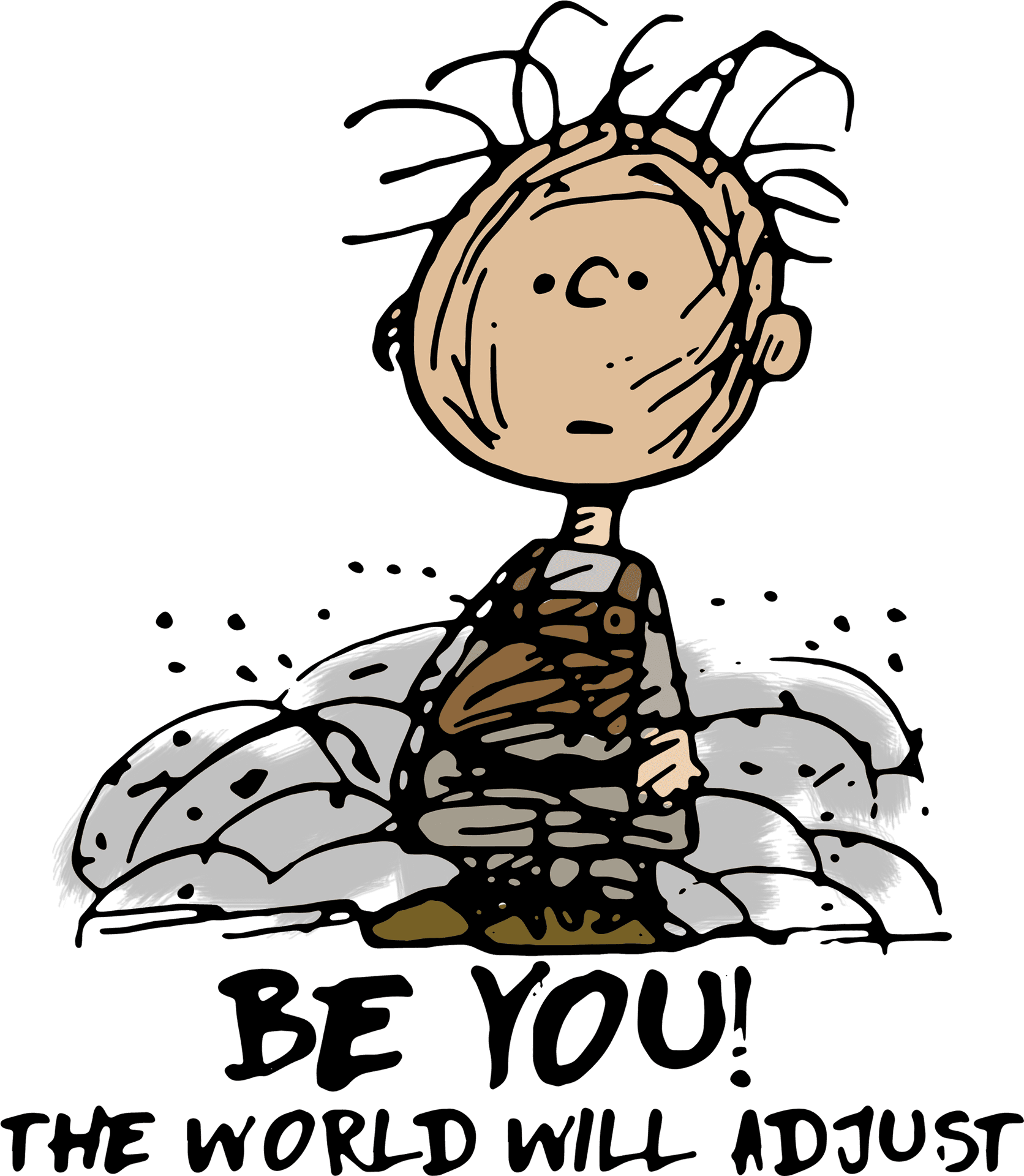 Be Yourself Inspirational Comic Character PNG