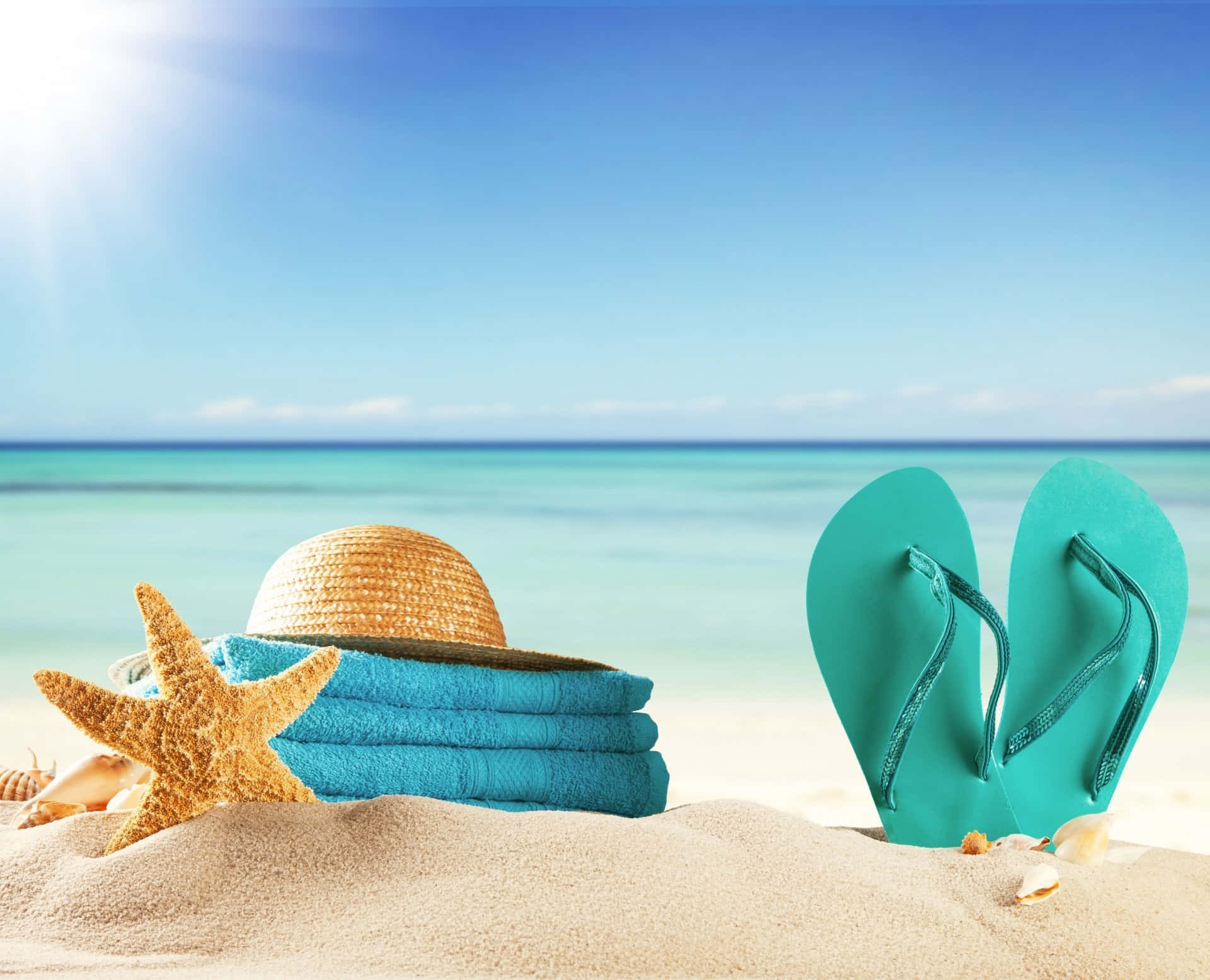Trendy Beach Accessories Collection Wallpaper