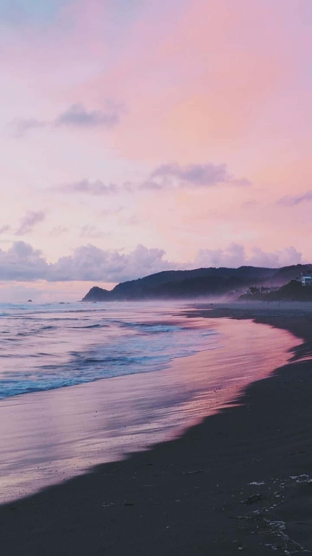 Download Black Purple Beach Aesthetic Picture | Wallpapers.com