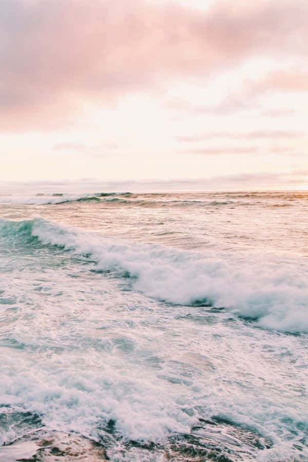 Strandästhetisches Bild Von Meereswellen