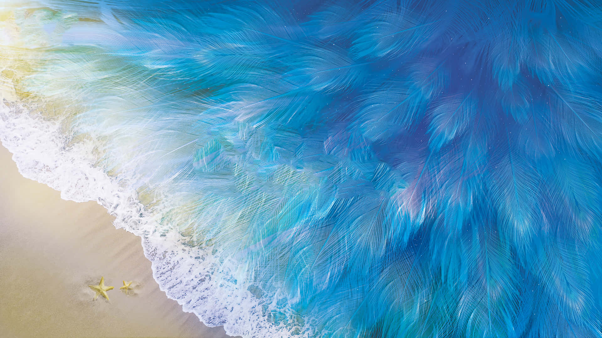 Mesmerizing Beach Art Painting at Sunset Wallpaper