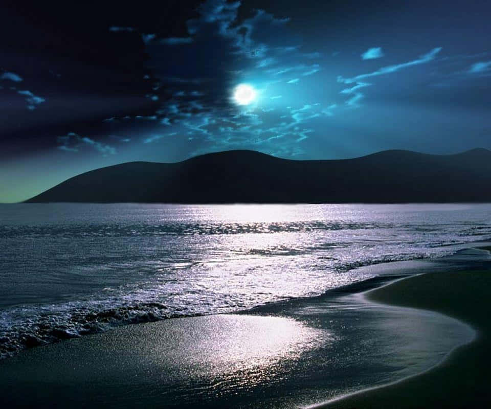 Feel the Wave of Peaceful Tranquility on a Beach at Night