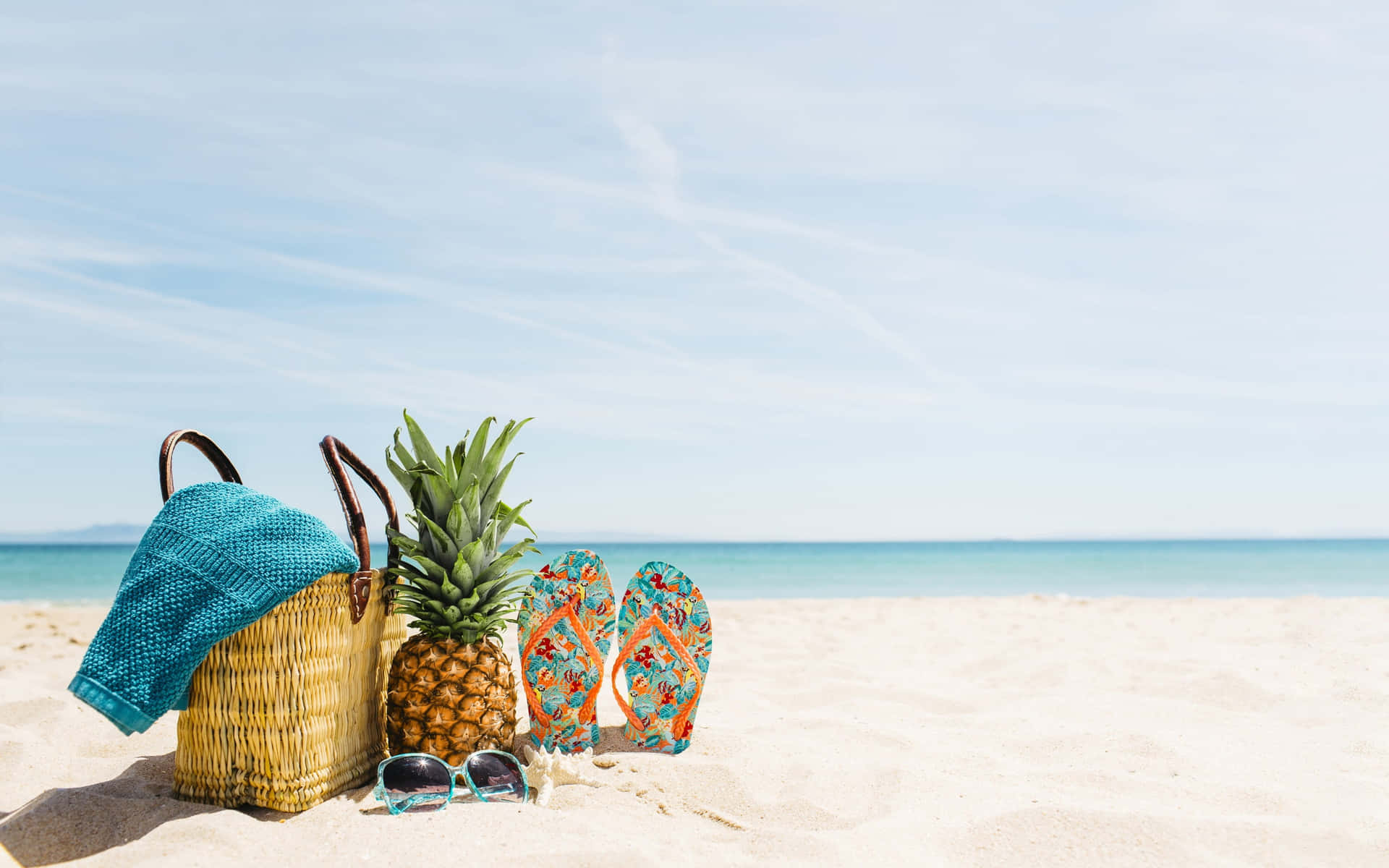 Download Beautiful Beach Bag Essentials Wallpaper | Wallpapers.com