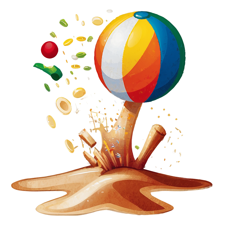 Beach Ball Bounce Png 05242024 PNG