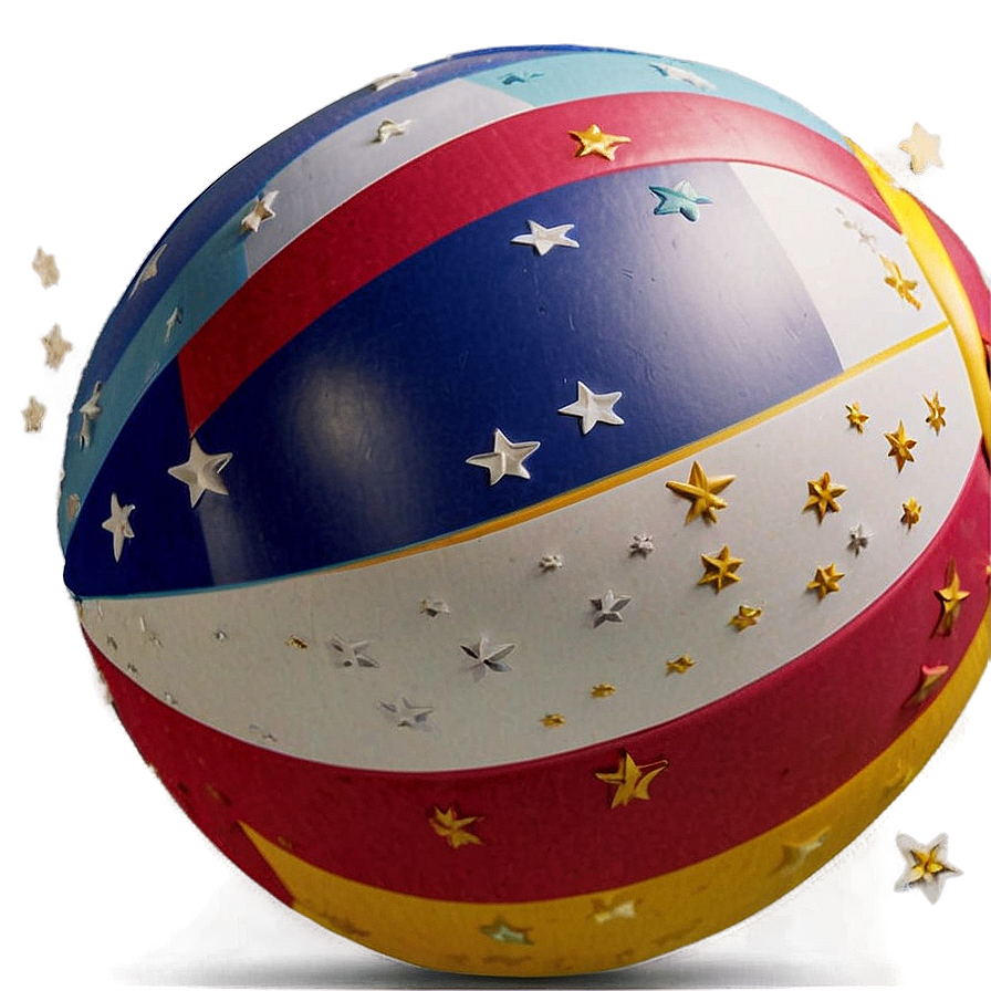 Beach Ball With Stars Png Cyh92 PNG