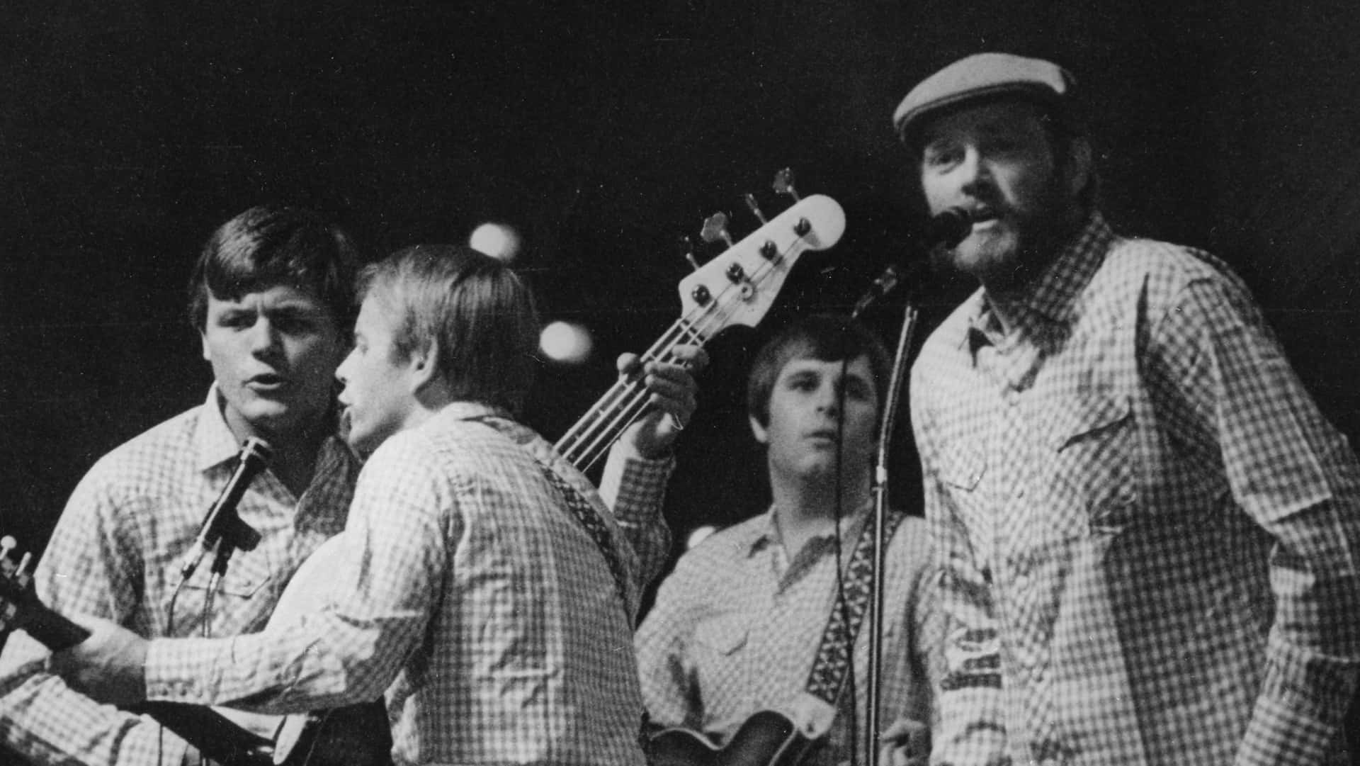 Beach Boys optræder på scenen 1966-maleri Wallpaper
