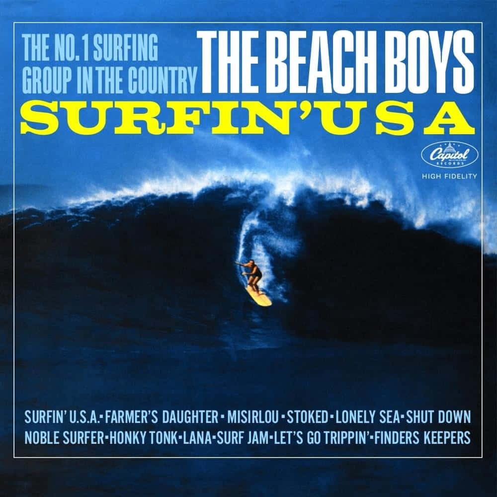 Beach Boys Surfin' U.s.a. Album Cover Wallpaper