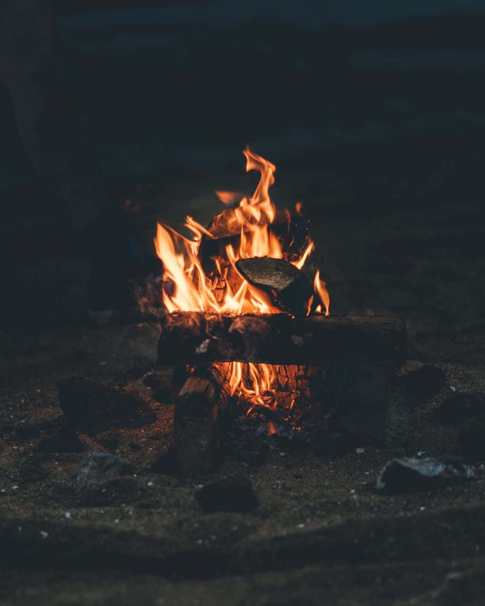 Bijschrift: Een Perfecte Strandcamping Avontuur Achtergrond