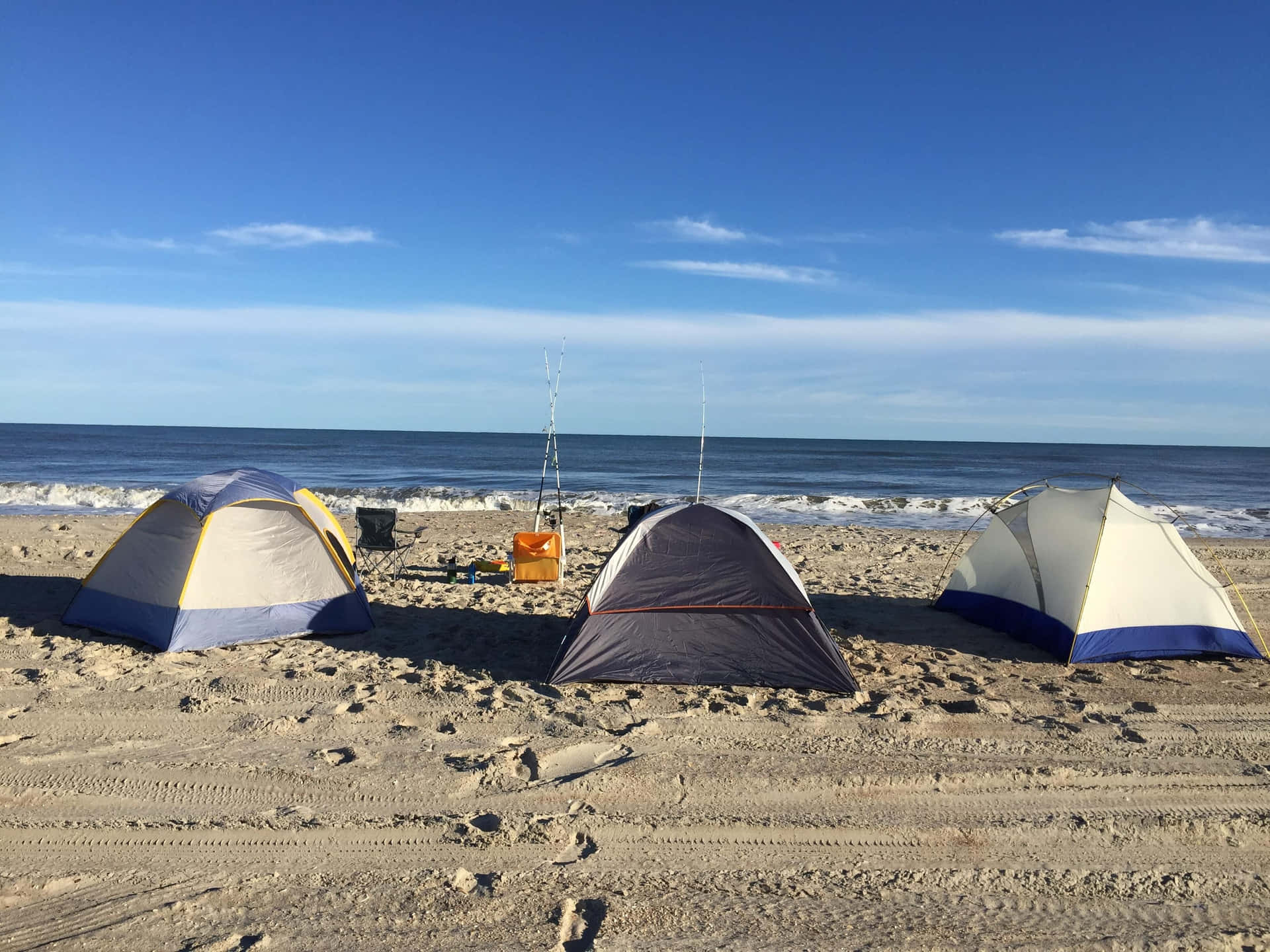 Relaxing Beach Camping Adventure Wallpaper
