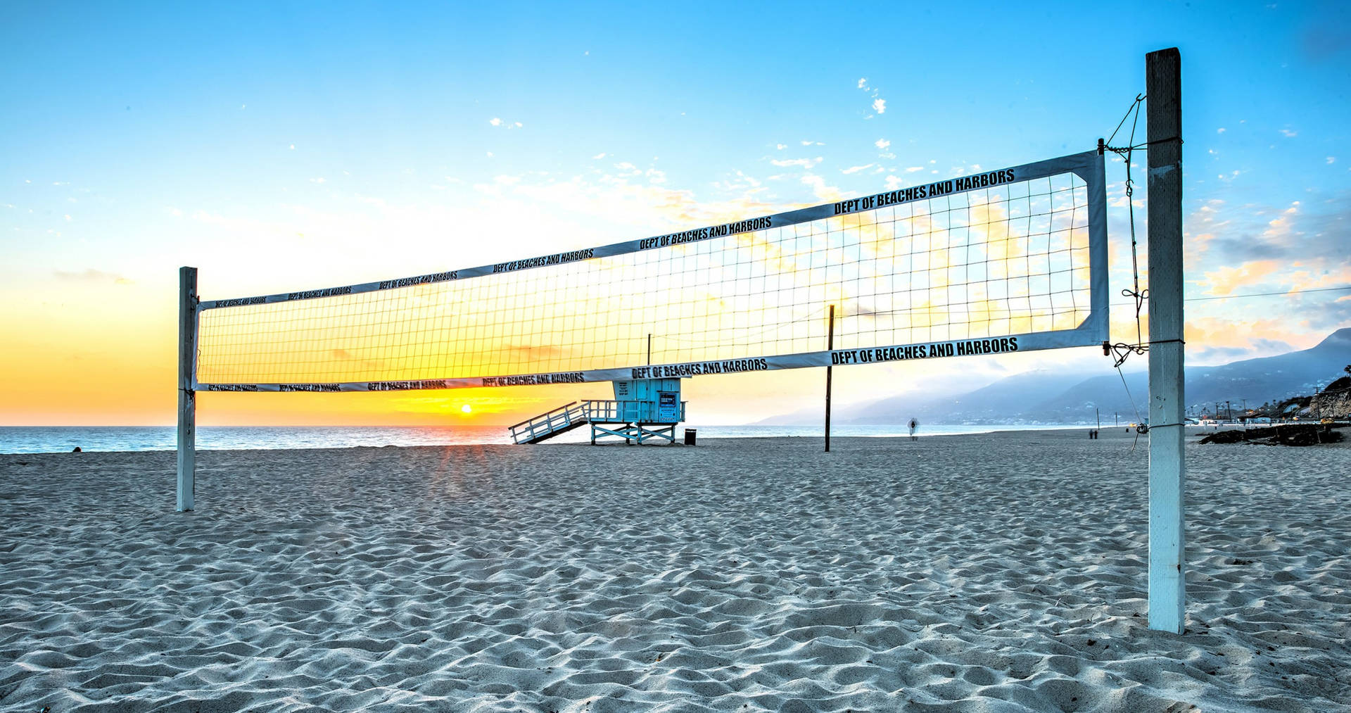 Beach Court Volleyball 4k Wallpaper