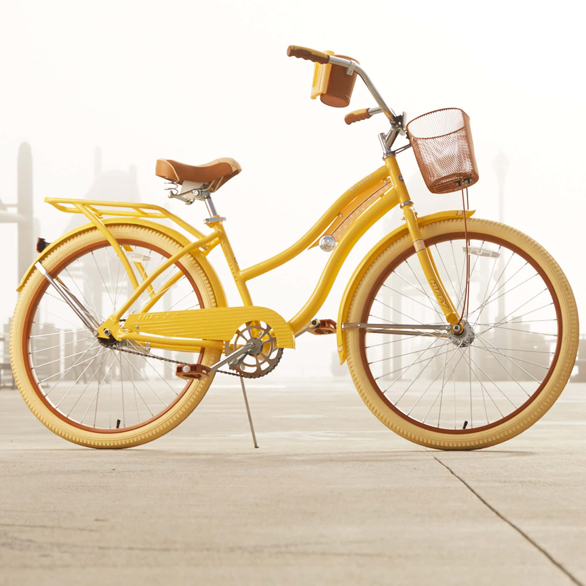 Beach Cruiser Bike on a Sunny Seashore Wallpaper