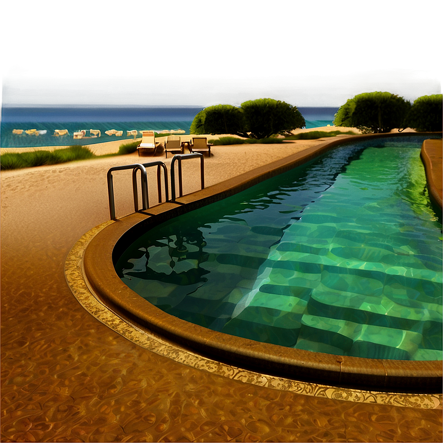 Beach Entry Swimming Pool Png 4 PNG