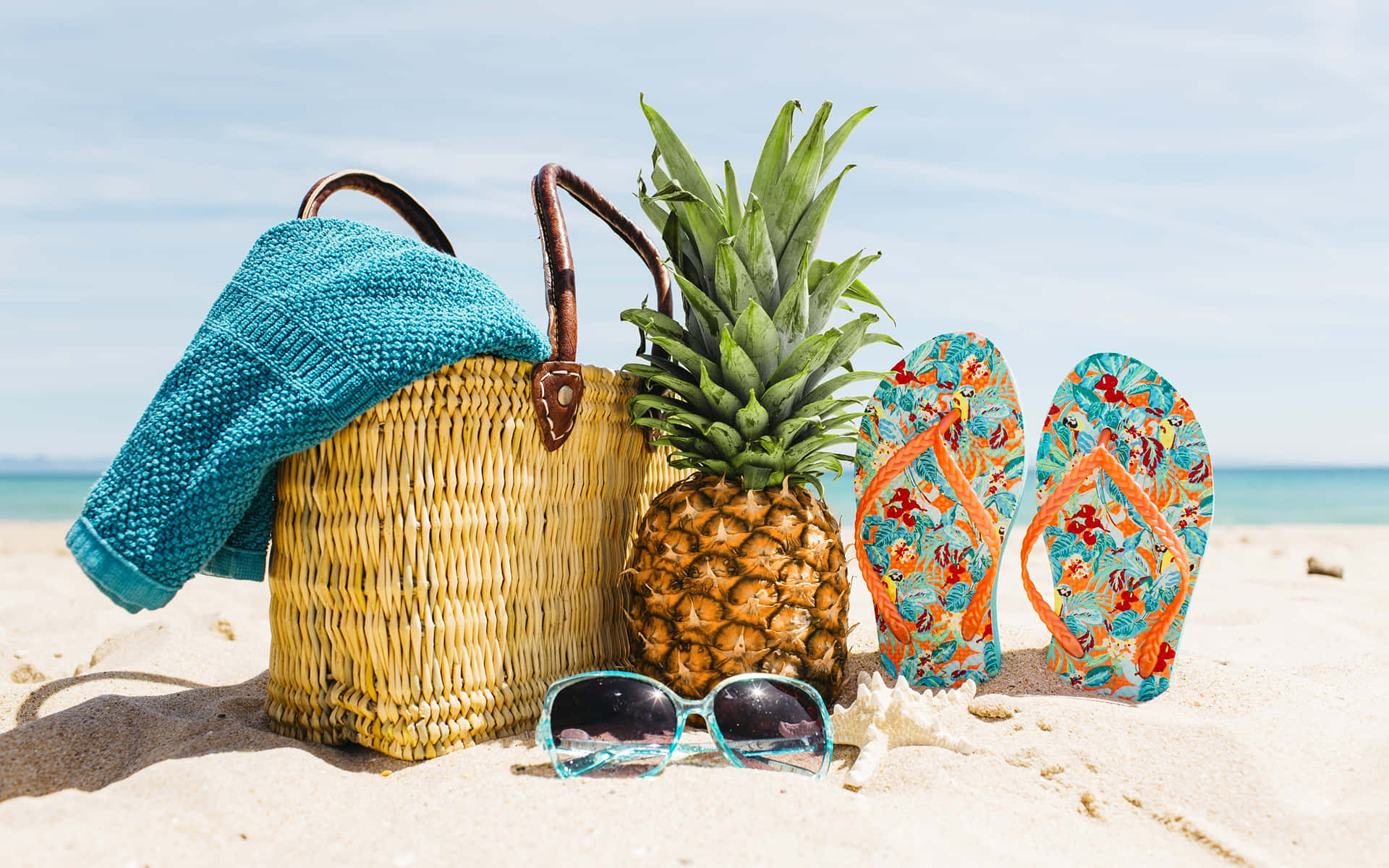 Beach Essentials Summer Vacation.jpg Wallpaper