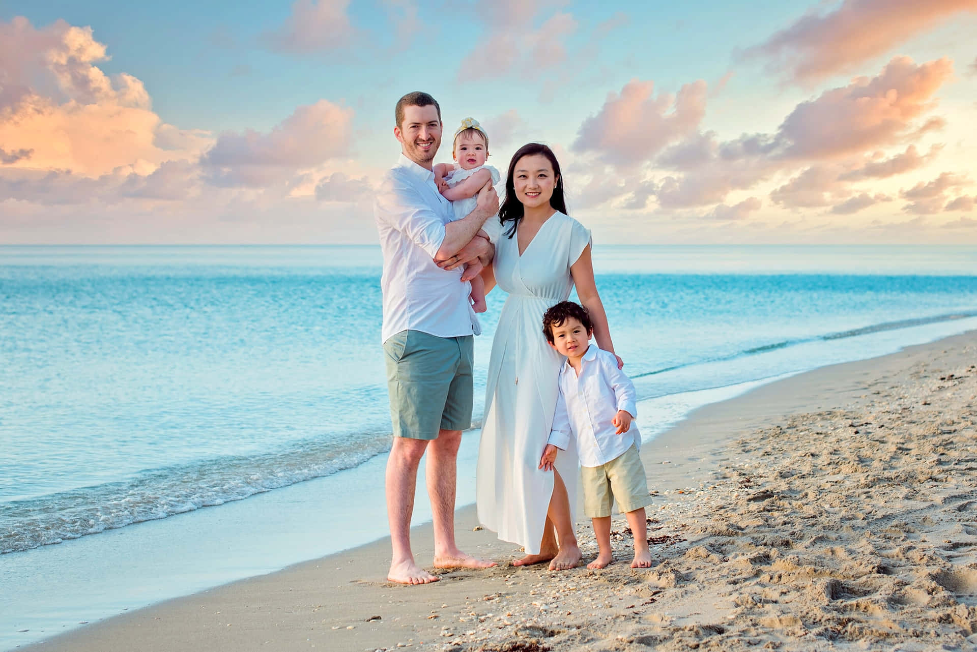 Enjoying family time on the beach