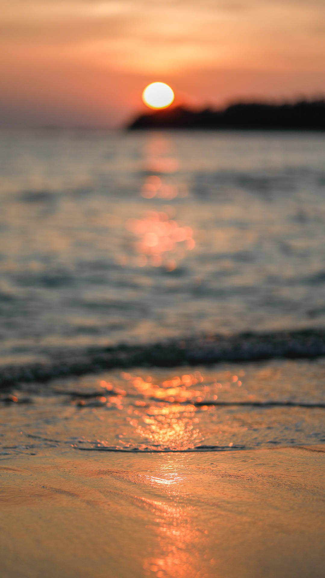 Beach For Sunset Iphone Screen Wallpaper