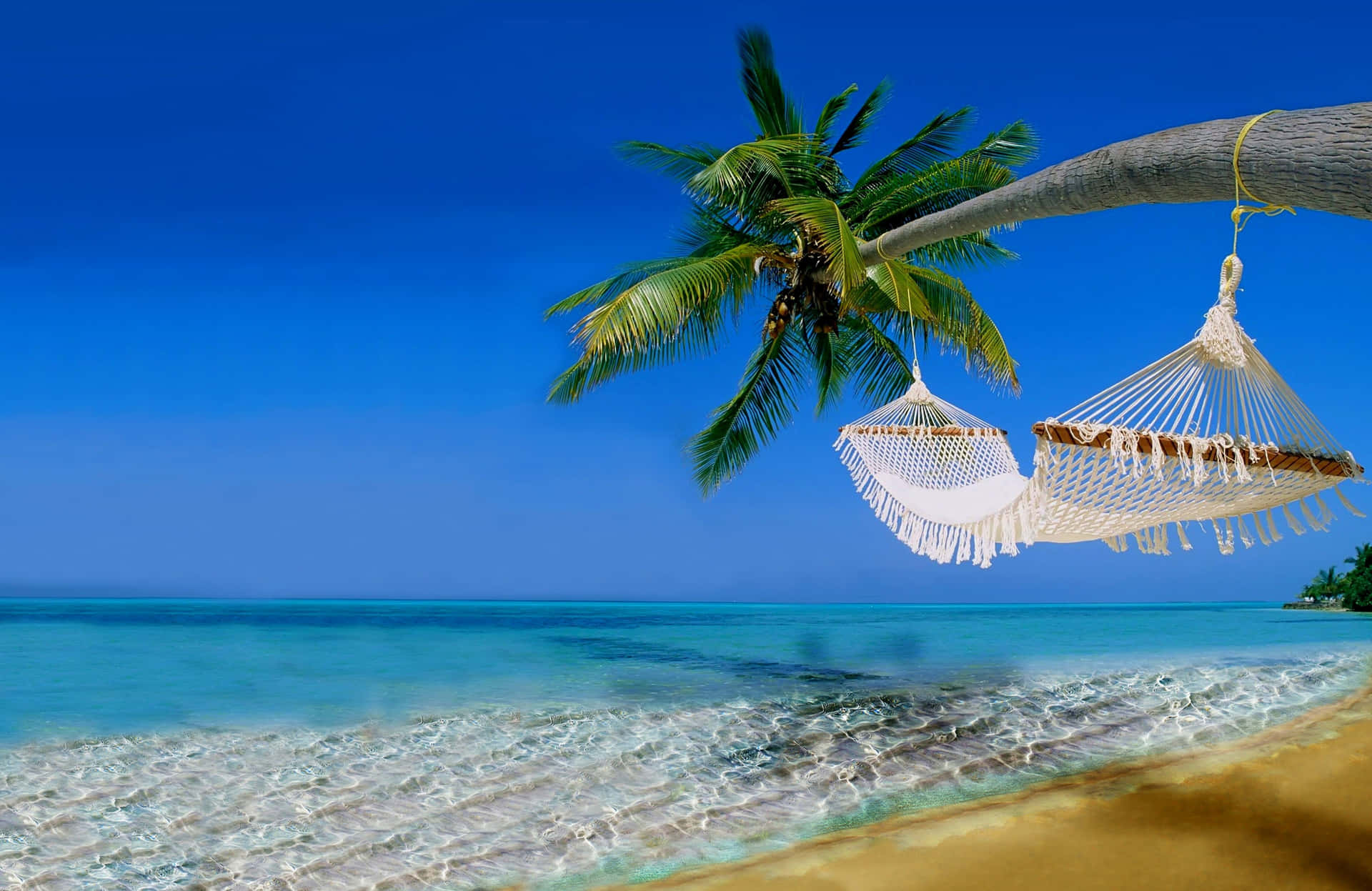 Paraísotranquilo De Vacaciones En La Playa. Fondo de pantalla