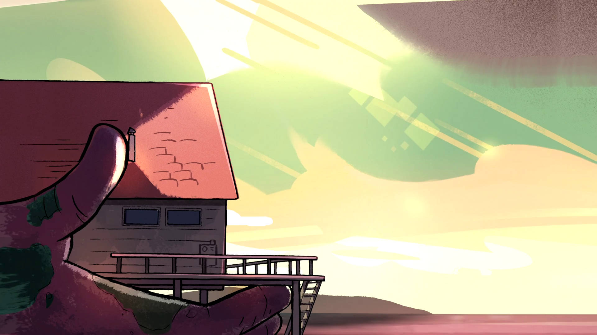 Beach House From Steven Universe Ipad Background