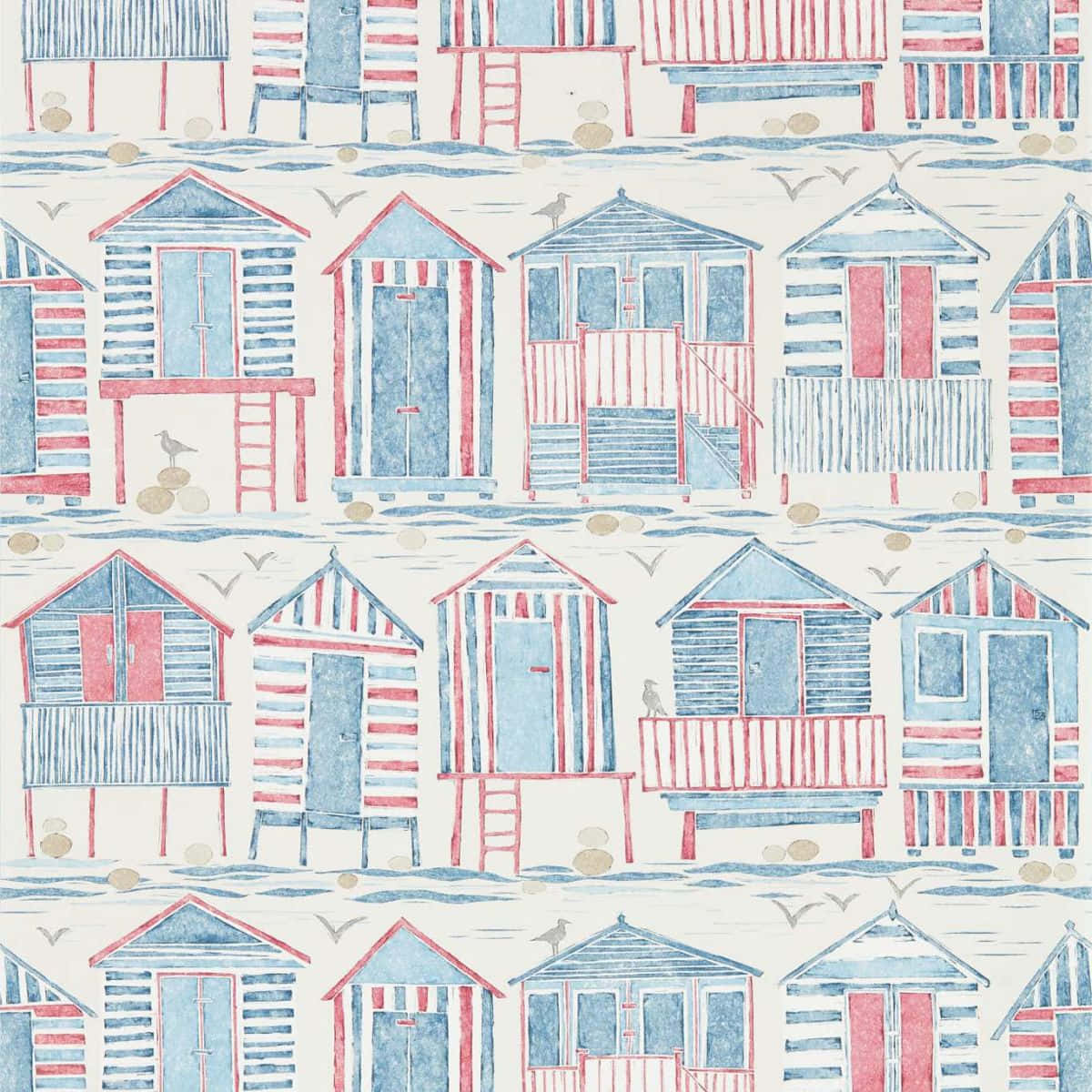 Design Nautique De Motif De Cabane De Plage Fond d'écran