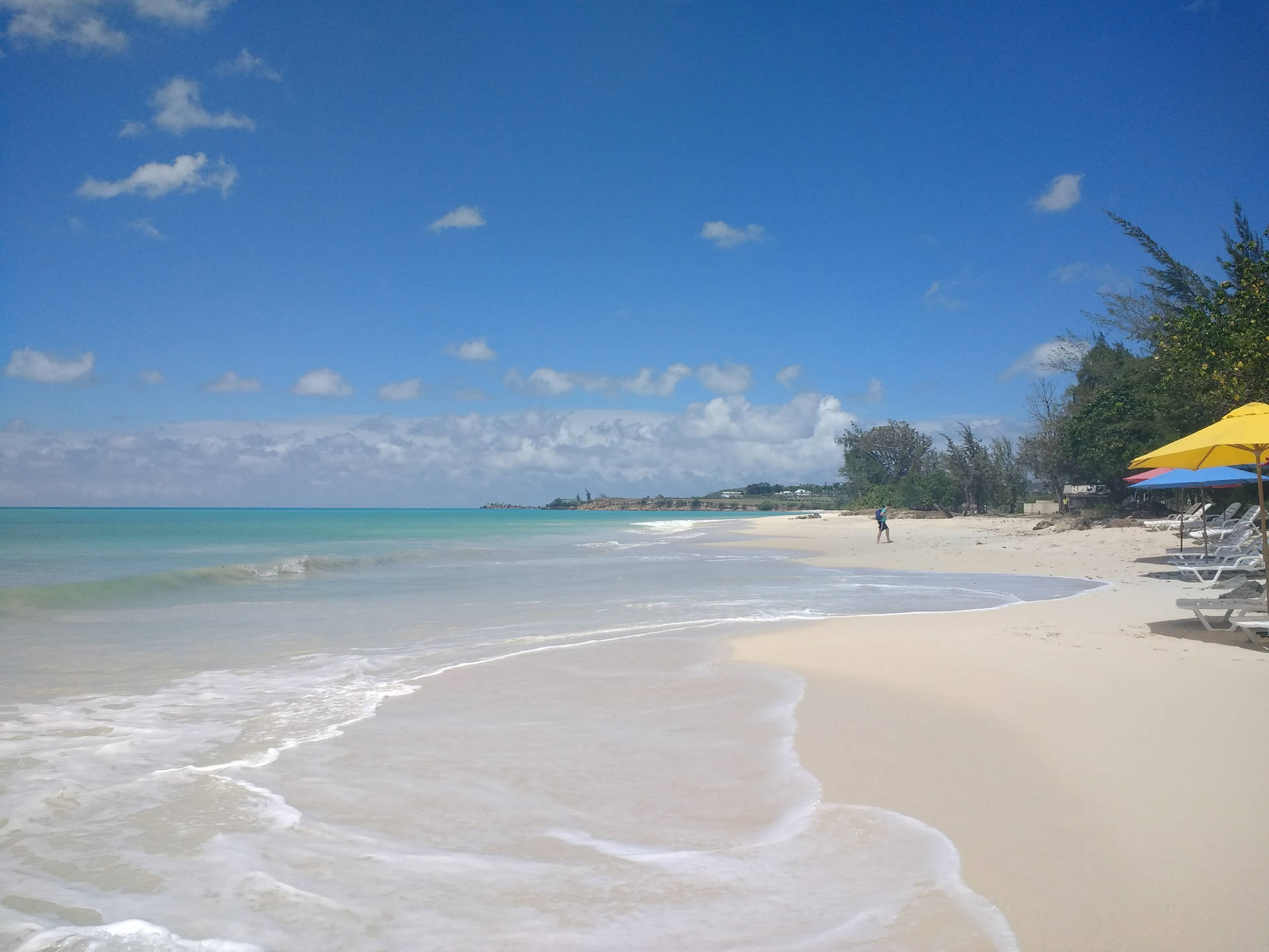 Spiaggia In Antigua E Barbuda Sfondo