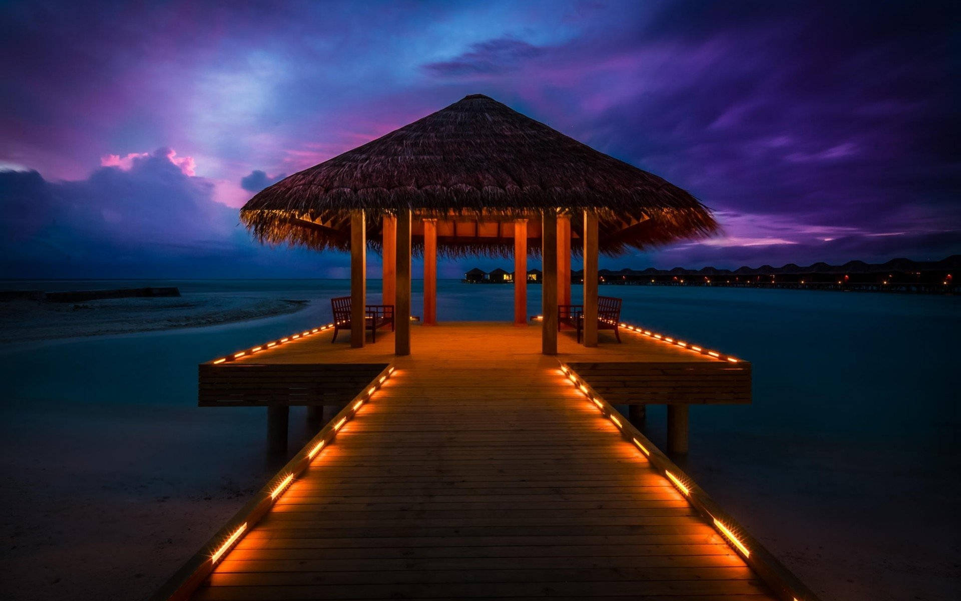Beach Night In Cabana Maldives Picture