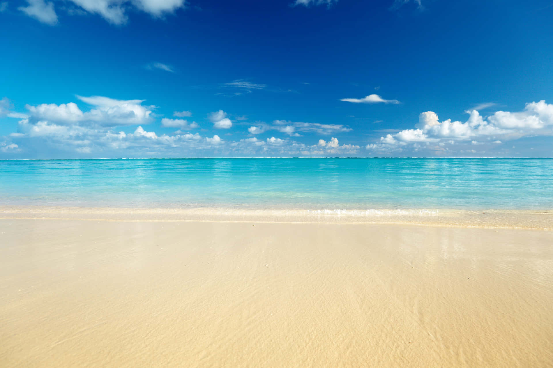 Beautiful White Sand Beach and Crystal Clear Waters Wallpaper