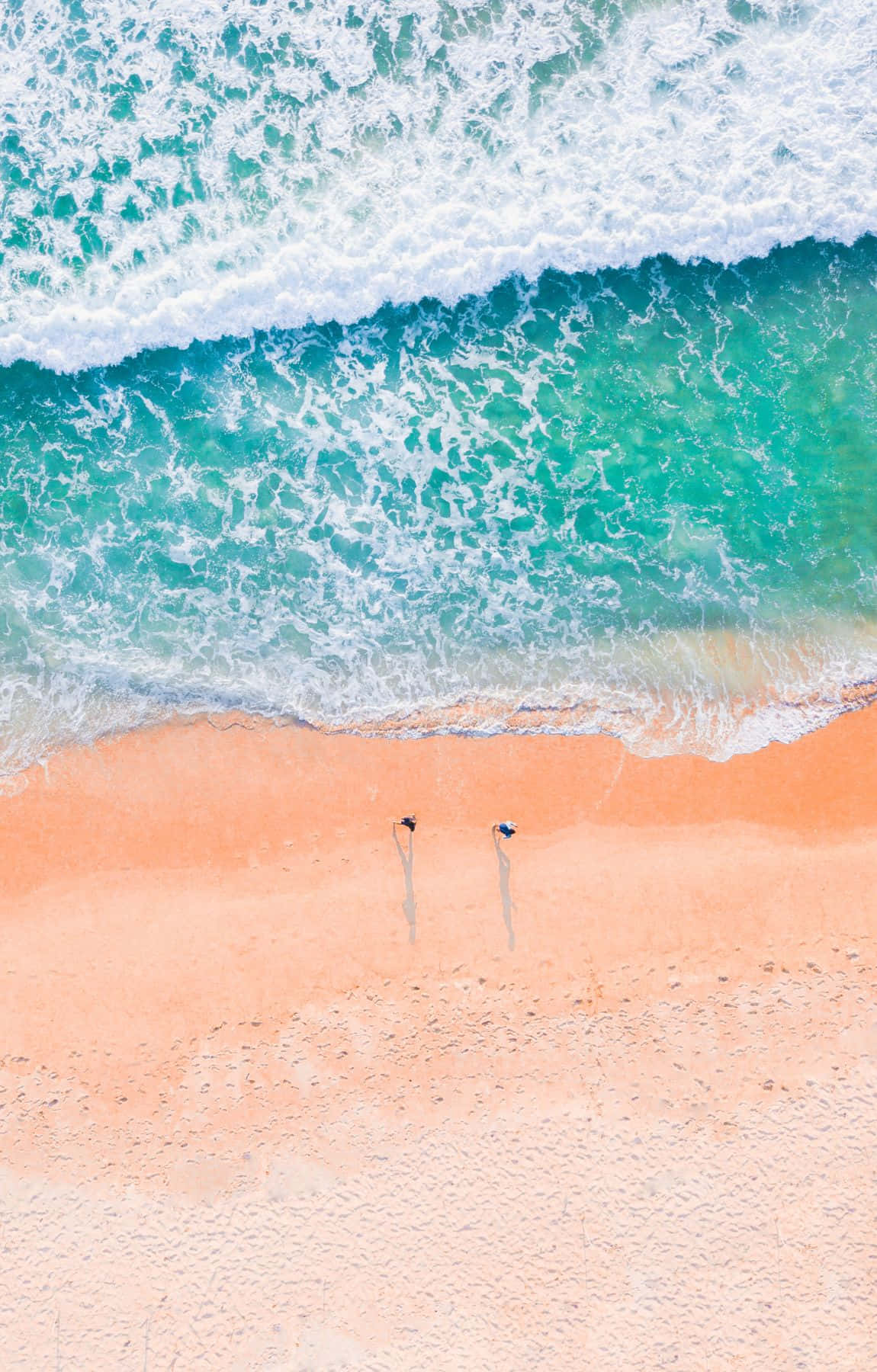 Beach Scene Aerial Waves Surfing Picture