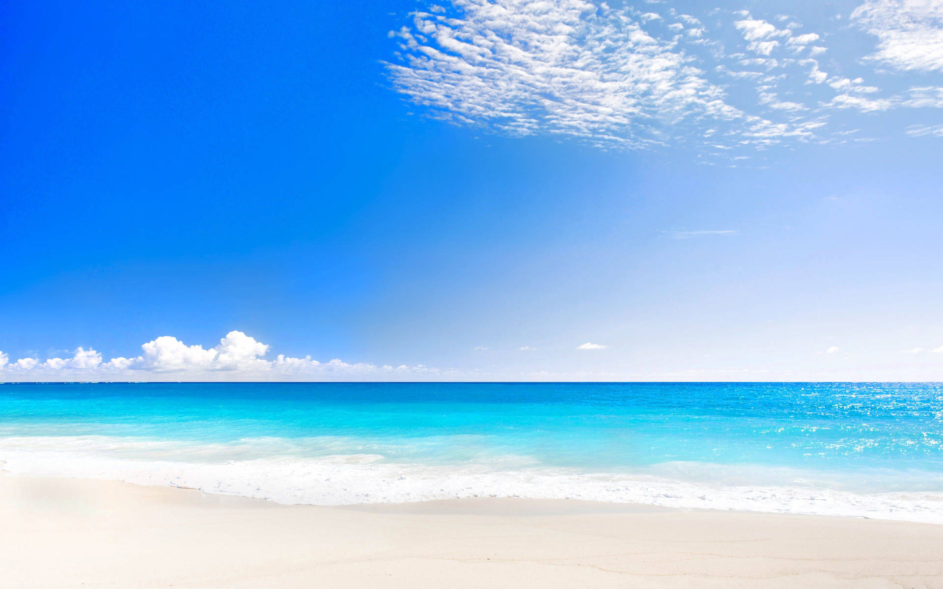 Serene Blue Beach Scenes Desktop Wallpaper