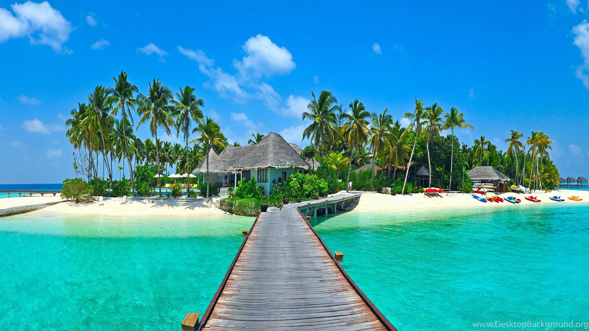 Maldives Beach Scenes Desktop Wallpaper