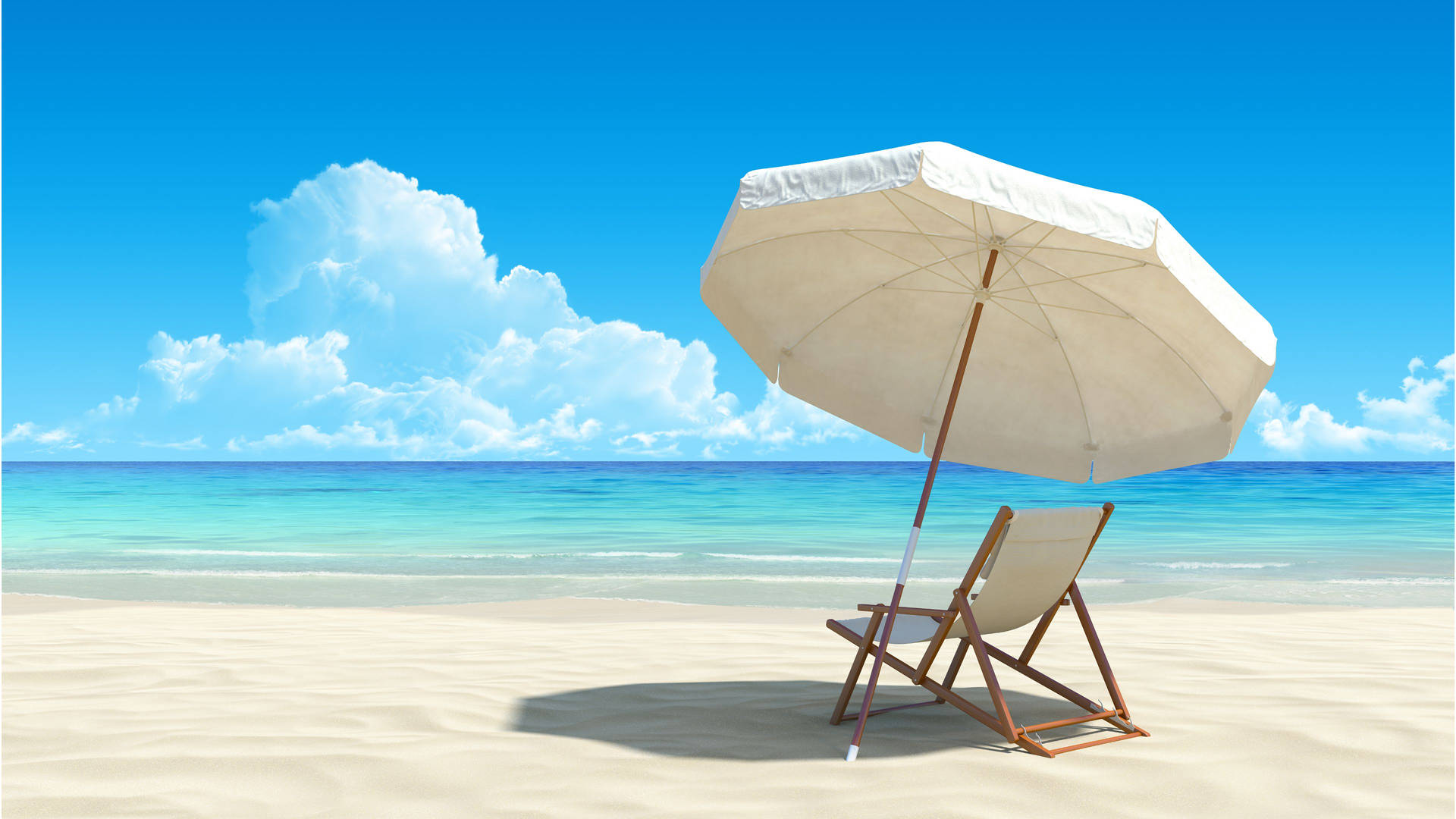 Sfondiper Desktop Con Scene Di Spiaggia, Gli Elementi Indispensabili Per Le Vacanze. Sfondo