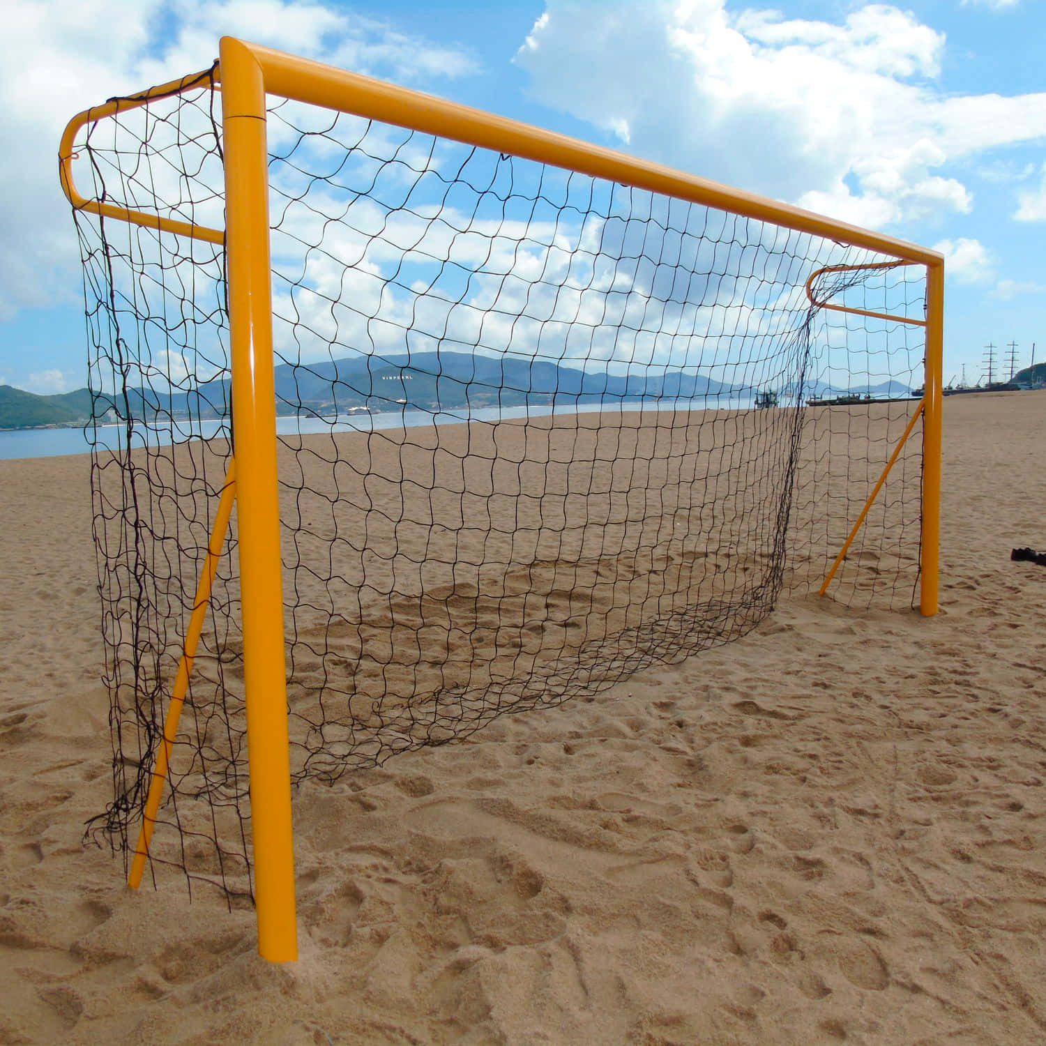Beach Soccer Goal Post Wallpaper