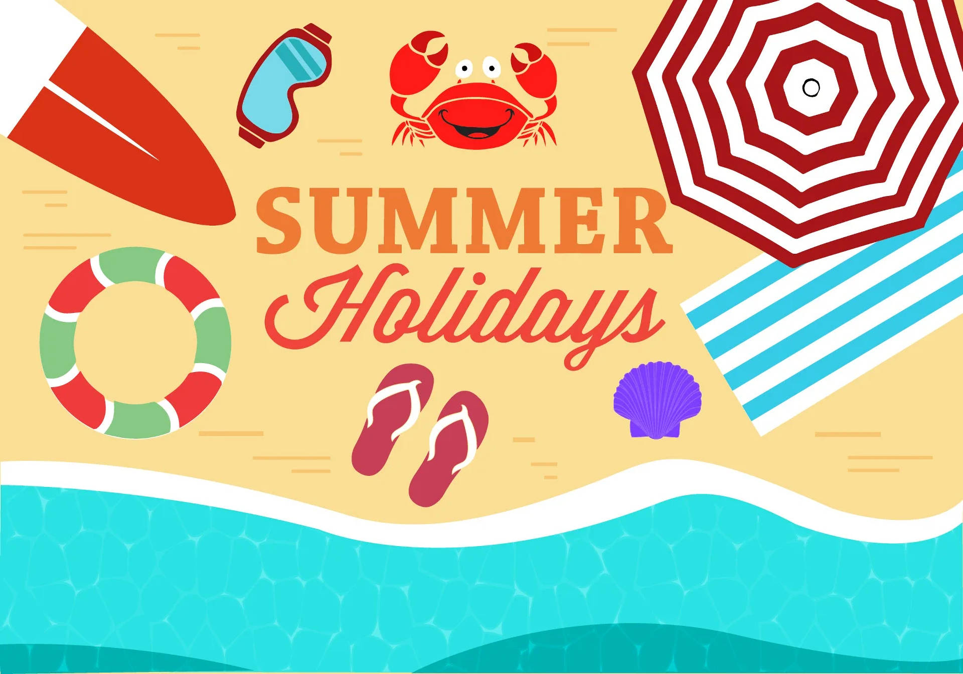 Beach Summer Desktop Art Wallpaper