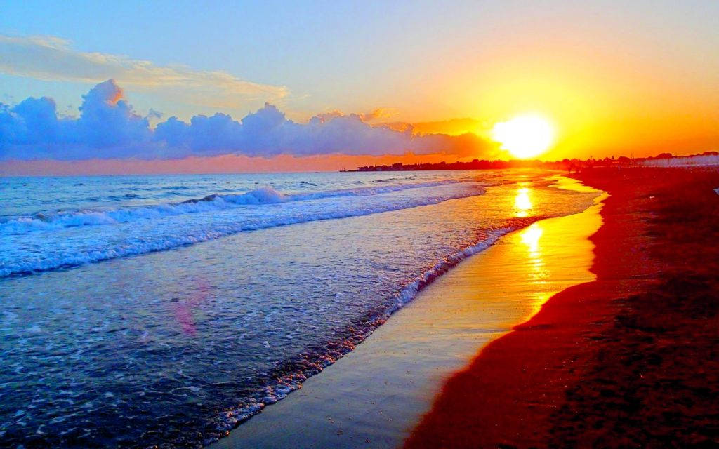 Beach Sunrise Summer Desktop Wallpaper