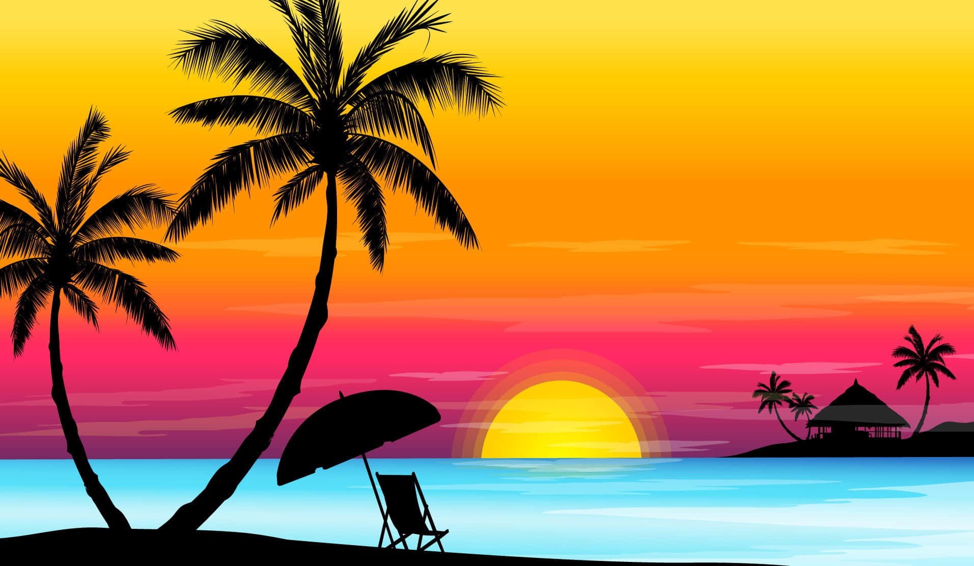 Image  "A romantic beach sunset creates a dreamy atmosphere"