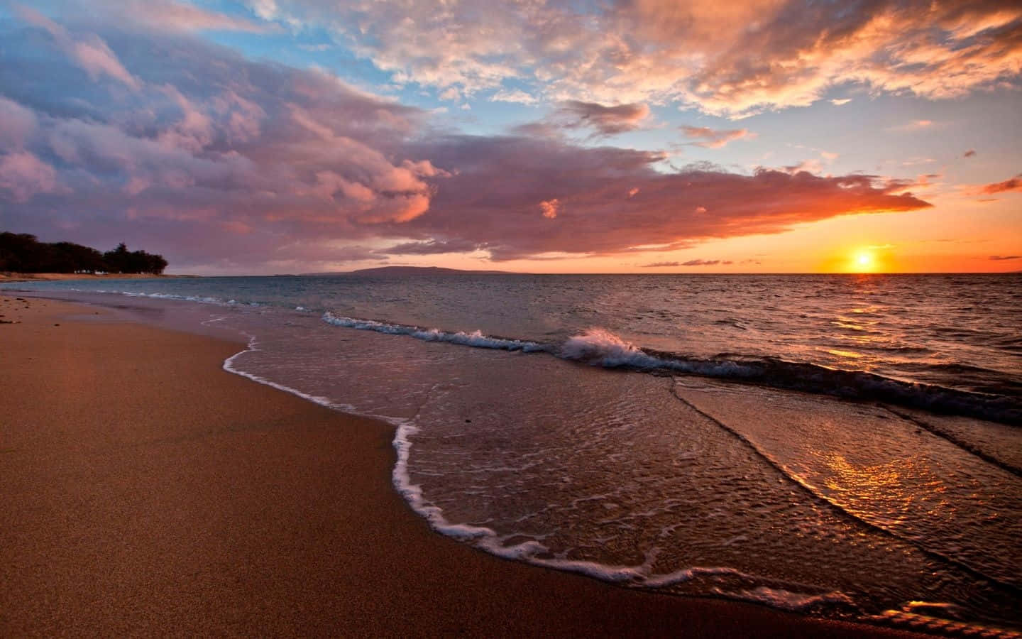 Beach Sunset Desktop 1440 X 900 Wallpaper