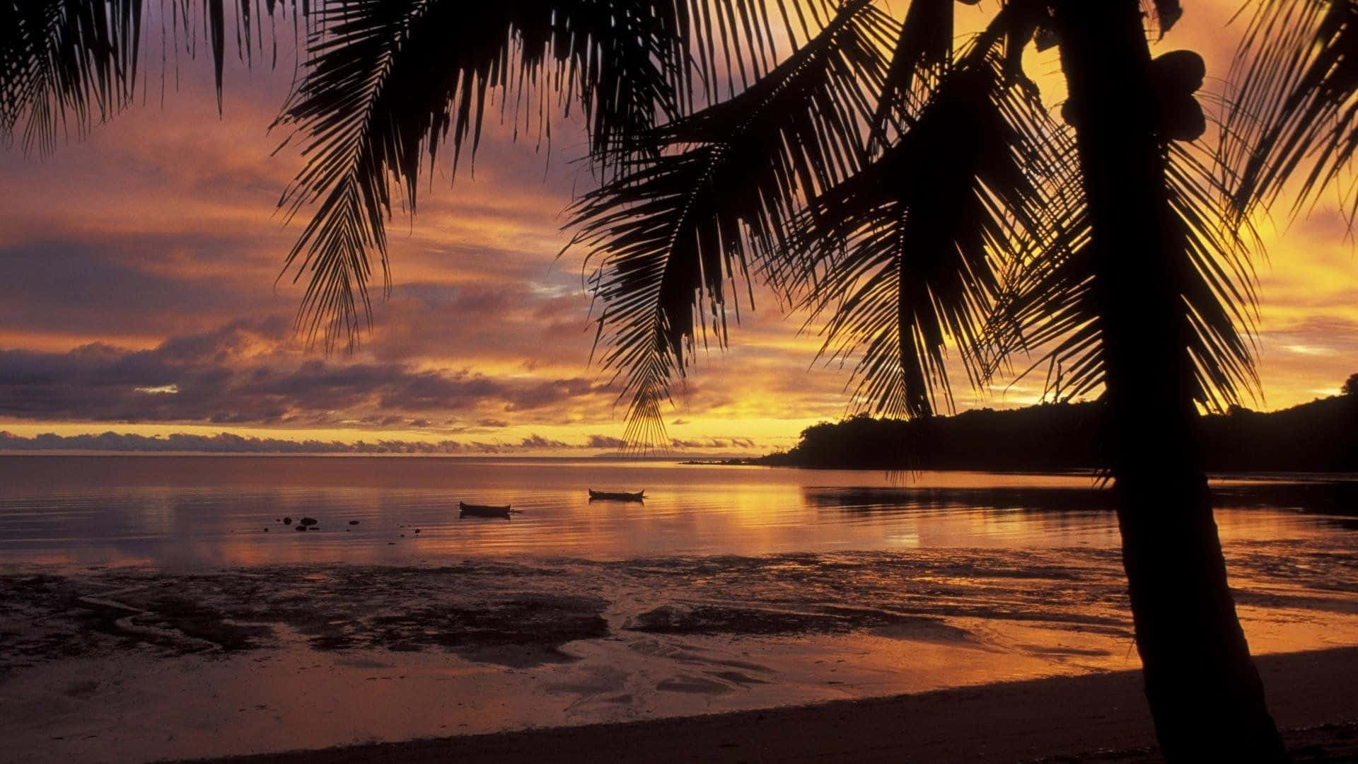 Relaxingbeach Sunset - Tramonto Rilassante Sulla Spiaggia Sfondo