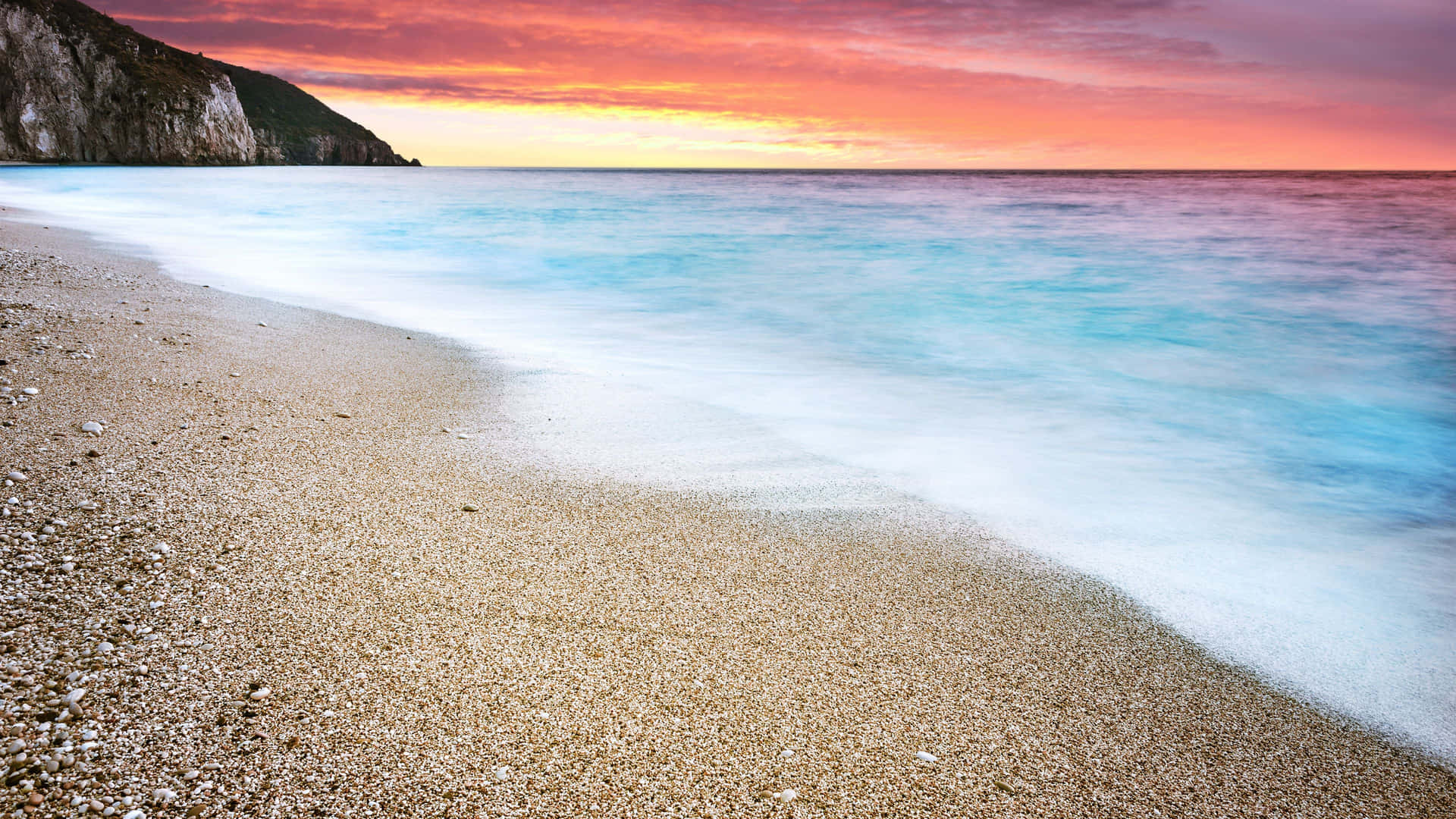Beach Sunset Desktop 3840 X 2160 Wallpaper