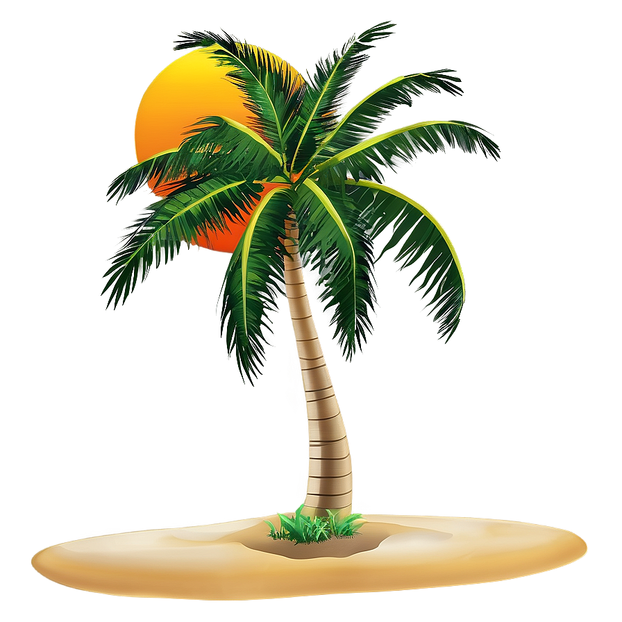 Beach Sunset Palm Trees Png 20 PNG