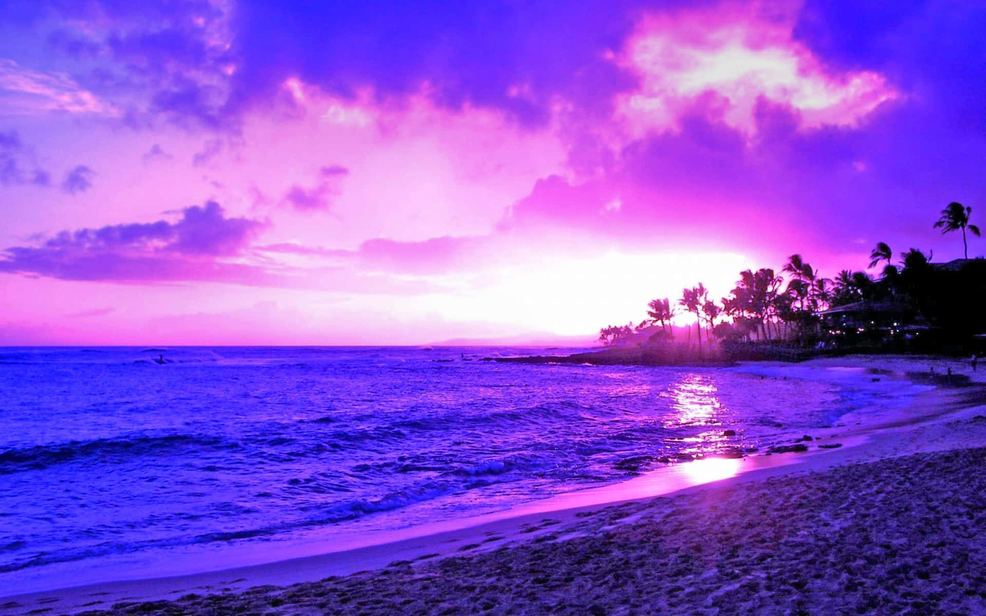 Apreciala Belleza De La Naturaleza Con Una Puesta De Sol En La Playa.