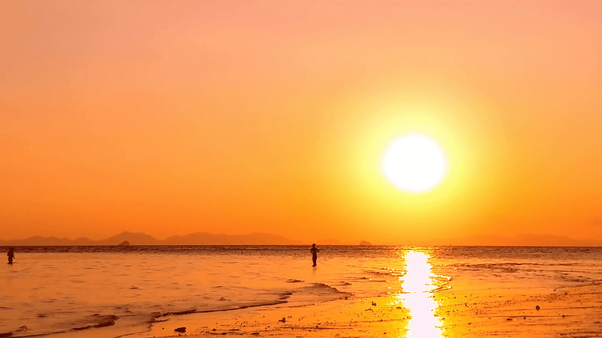 Embrace the beauty of a tranquil beach sunset