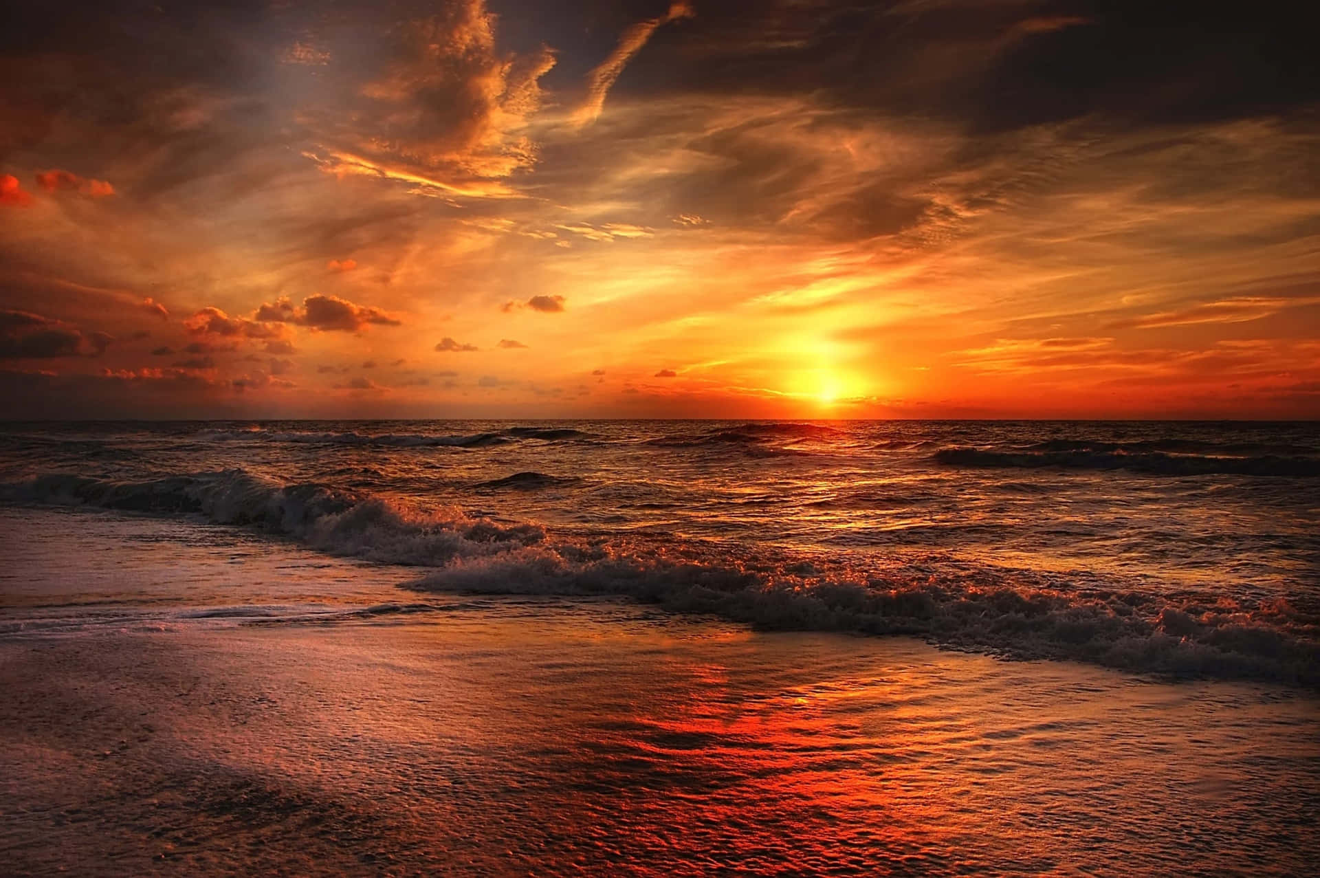 Serene Sunset on a Tranquil Beach