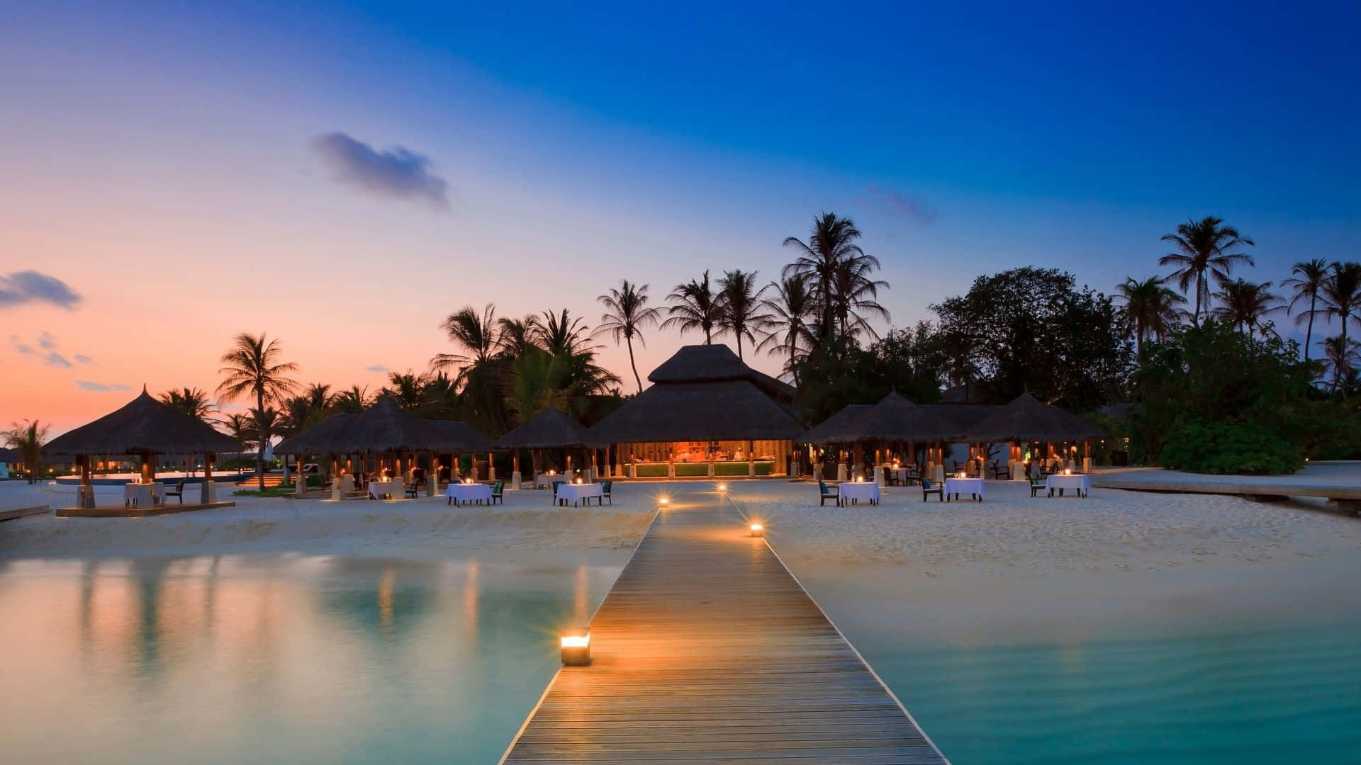 Maldives Island Beach Themed Background