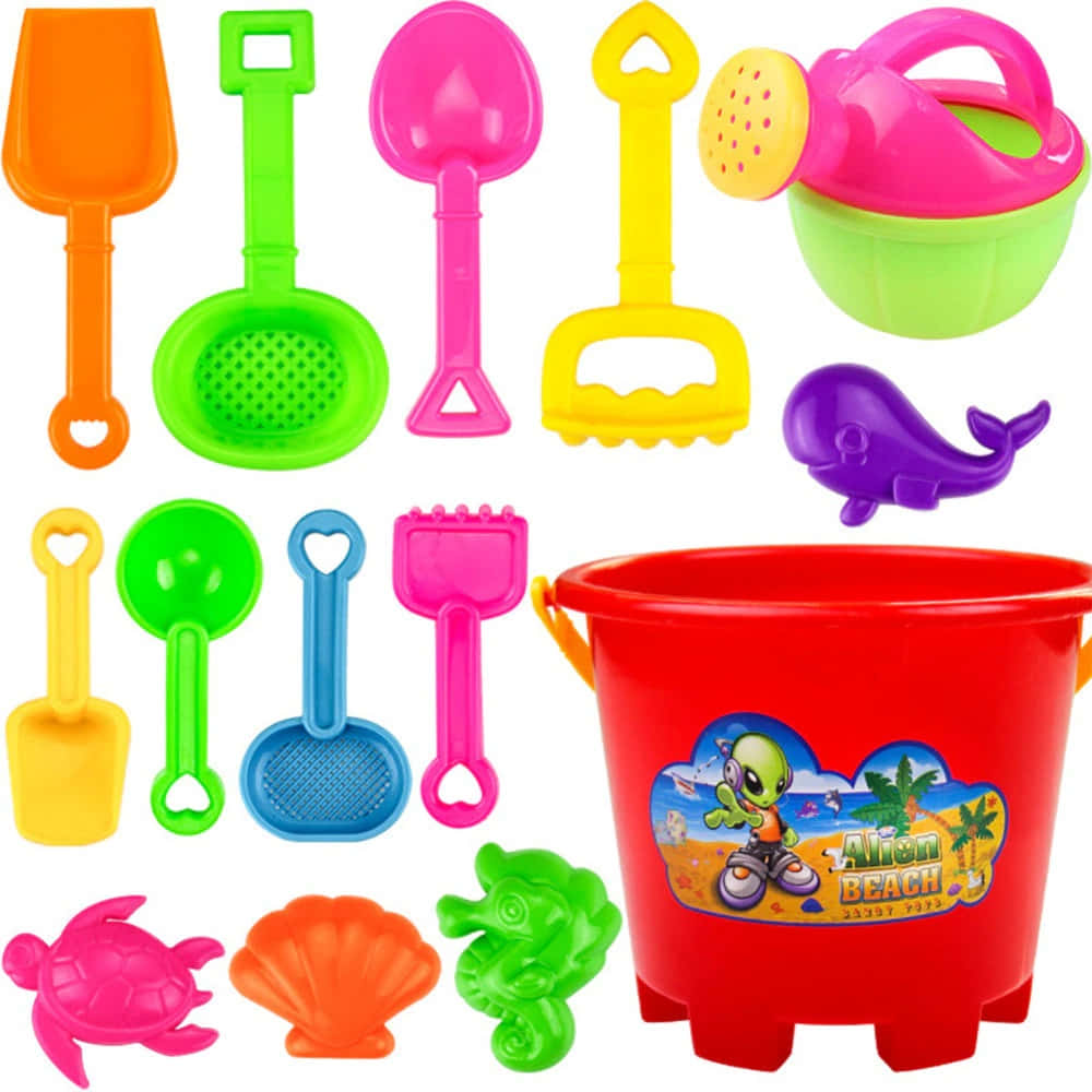 Vibrant Beach Toys for Fun in the Sun Wallpaper