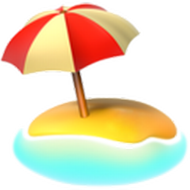 Beach Umbrella Emoji PNG