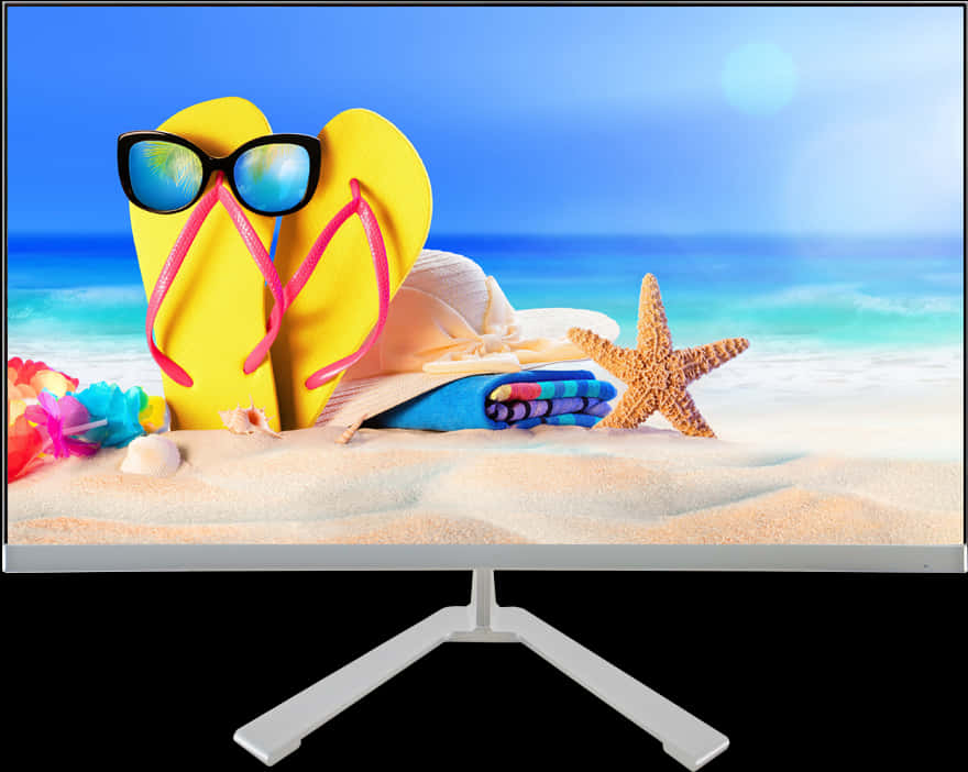 Beach Vacation Theme Computer Display PNG