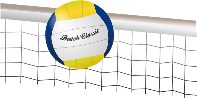 Beach Volleyball Classic Ball Net PNG