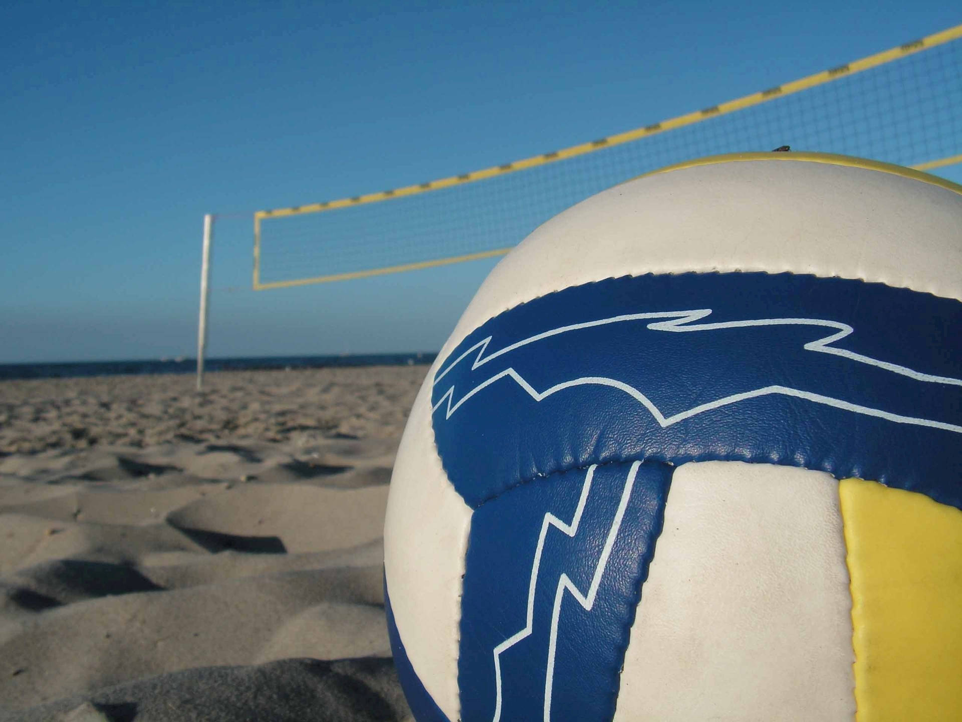 Partitadi Beach Volley In Azione Sfondo