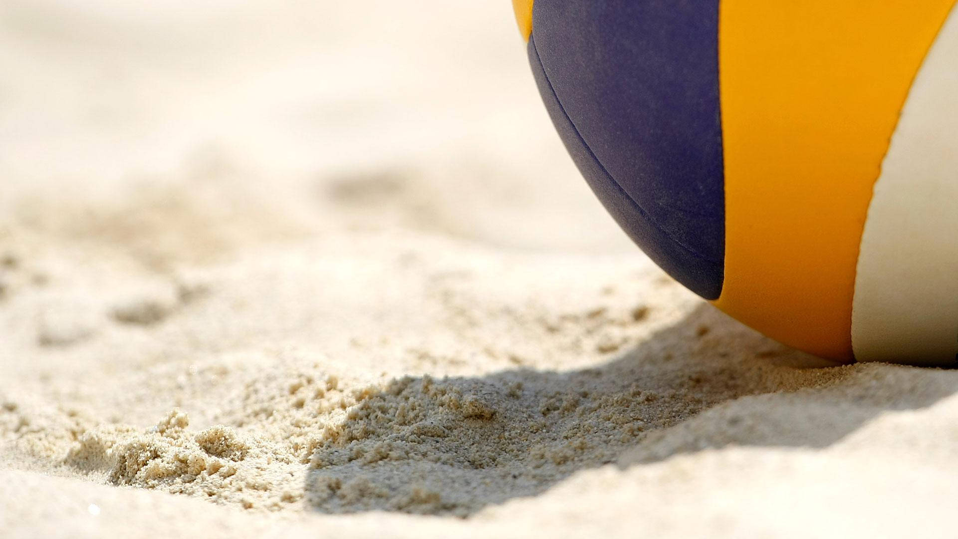 Strand Volleyball på Sandet Wallpaper