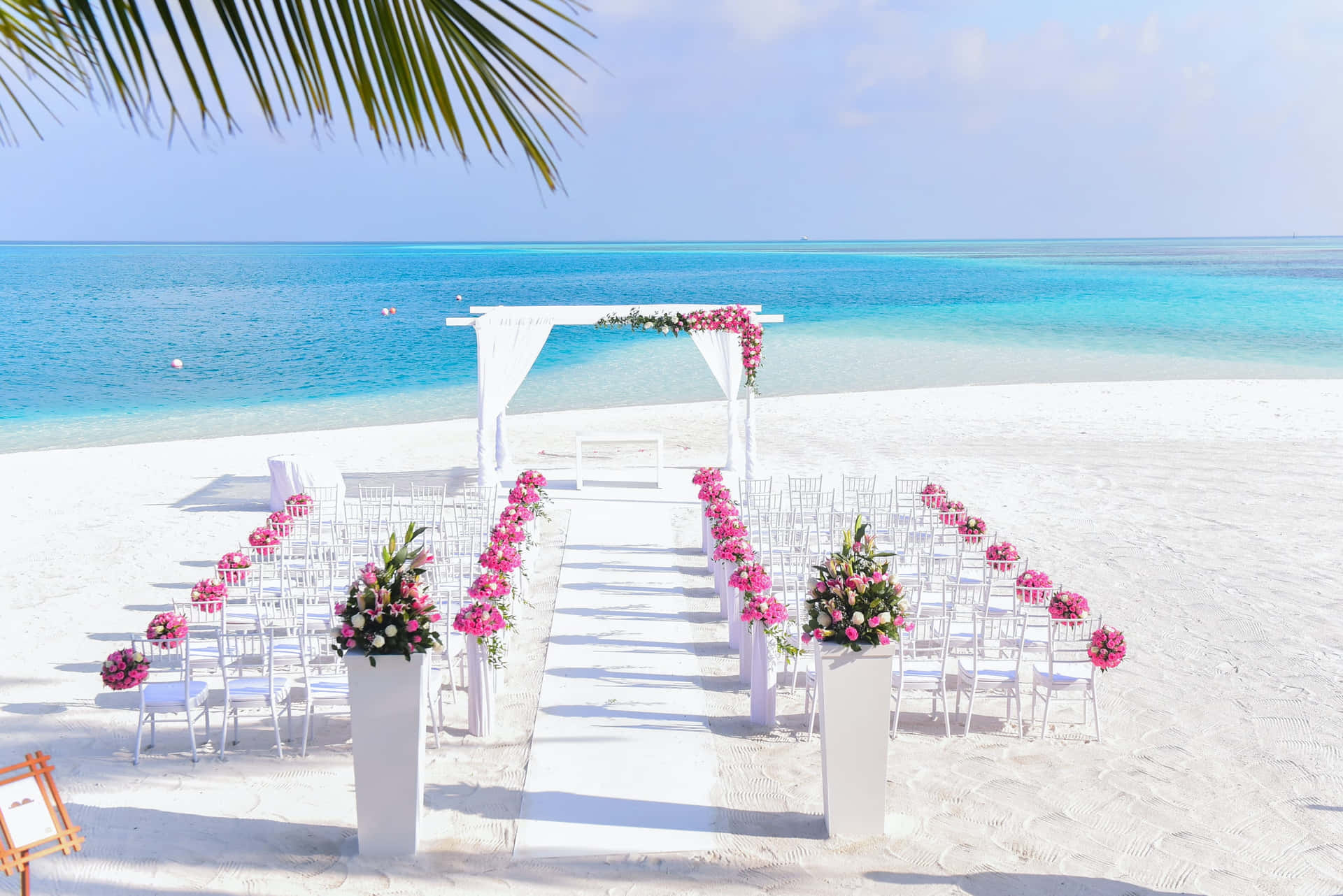 Beach Wedding Blue Ocean Picture