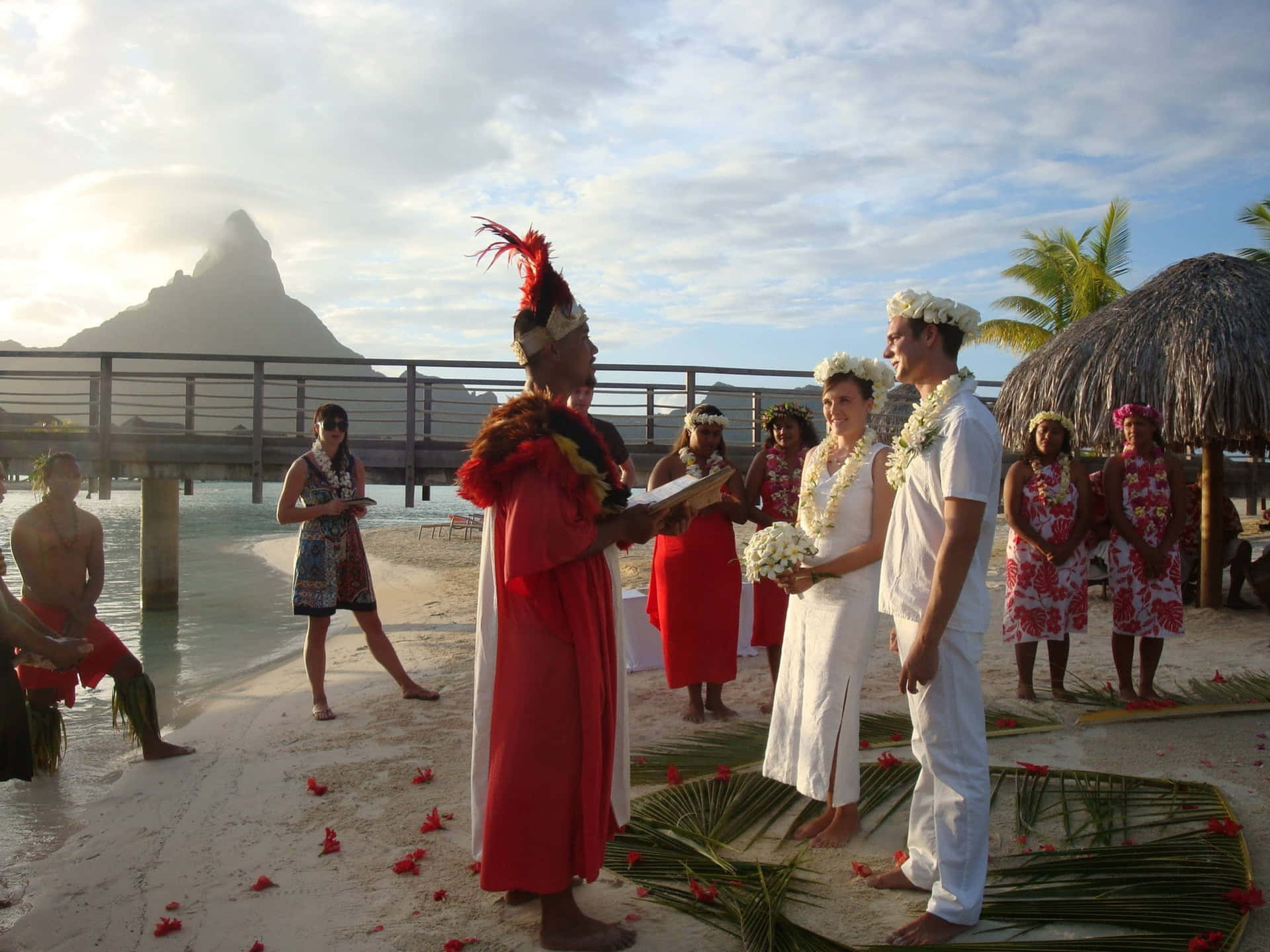 Immaginedi Matrimonio Su Una Spiaggia Tropicale