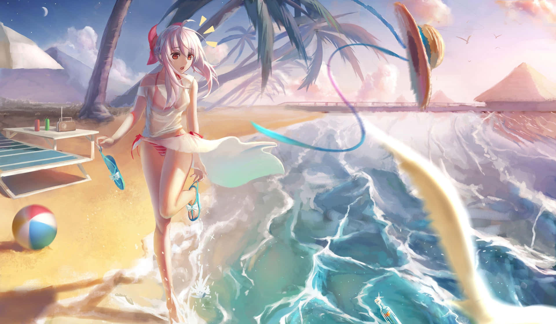 Beachside_ Anime_ Girl_ Adventure.jpg Wallpaper